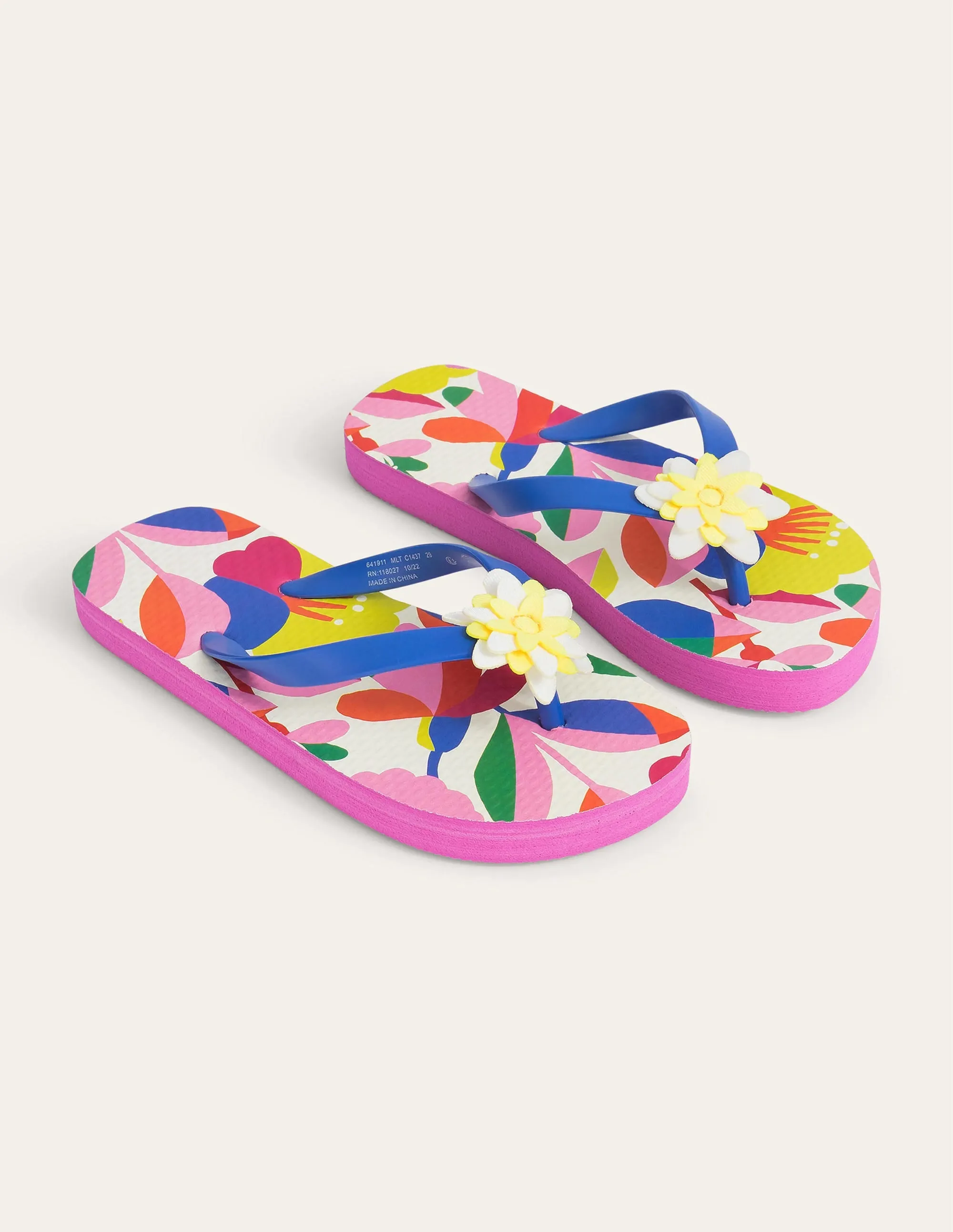Flip Flops (Girls)-Multi Floral
