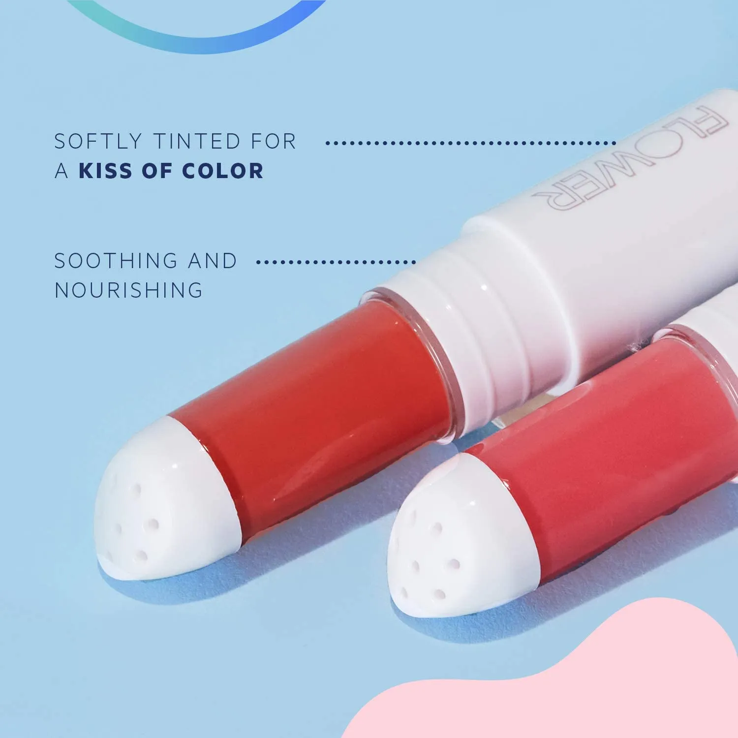 FLOWER BEAUTY Petal Pout Lip Mask | Hydrating Tinted Balm with Mango & Cocoa Butter | Vegan, Cruelty-Free Scented Lips Color | Lucky - Sweet Honey