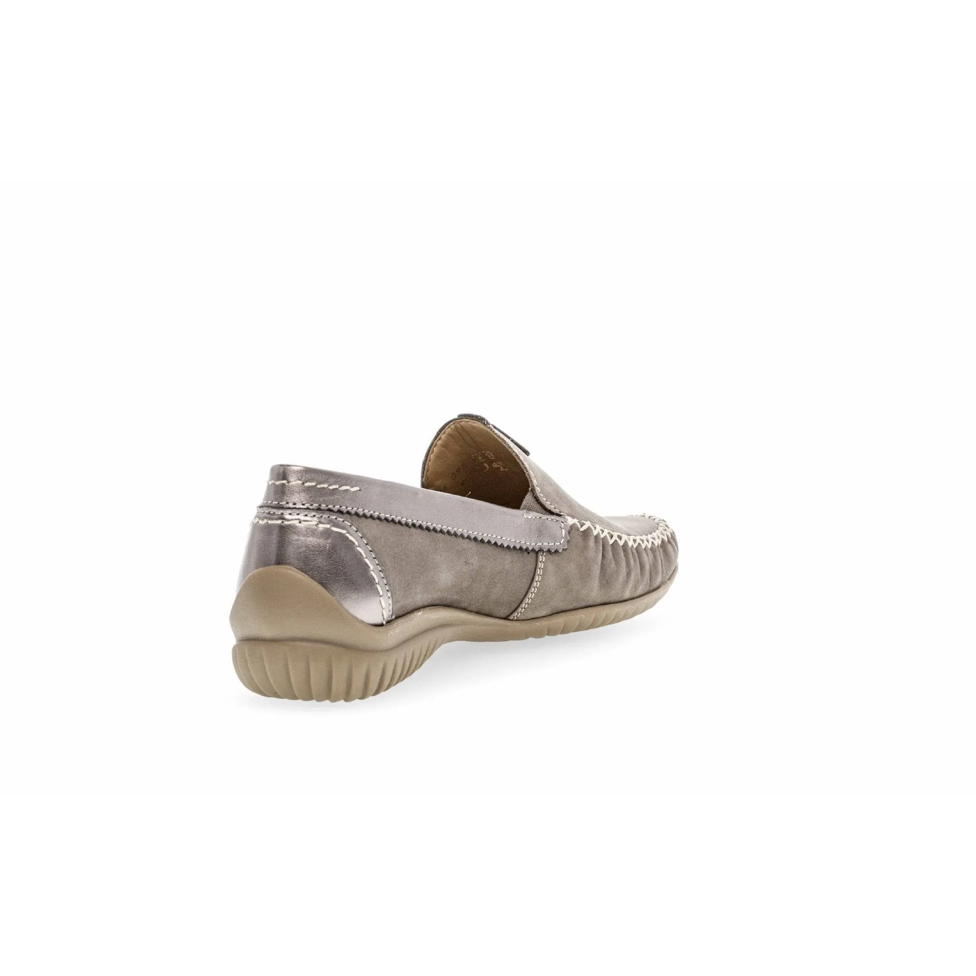 Gabor 46.090.31 California Ladies Grey Leather Slip On Shoes