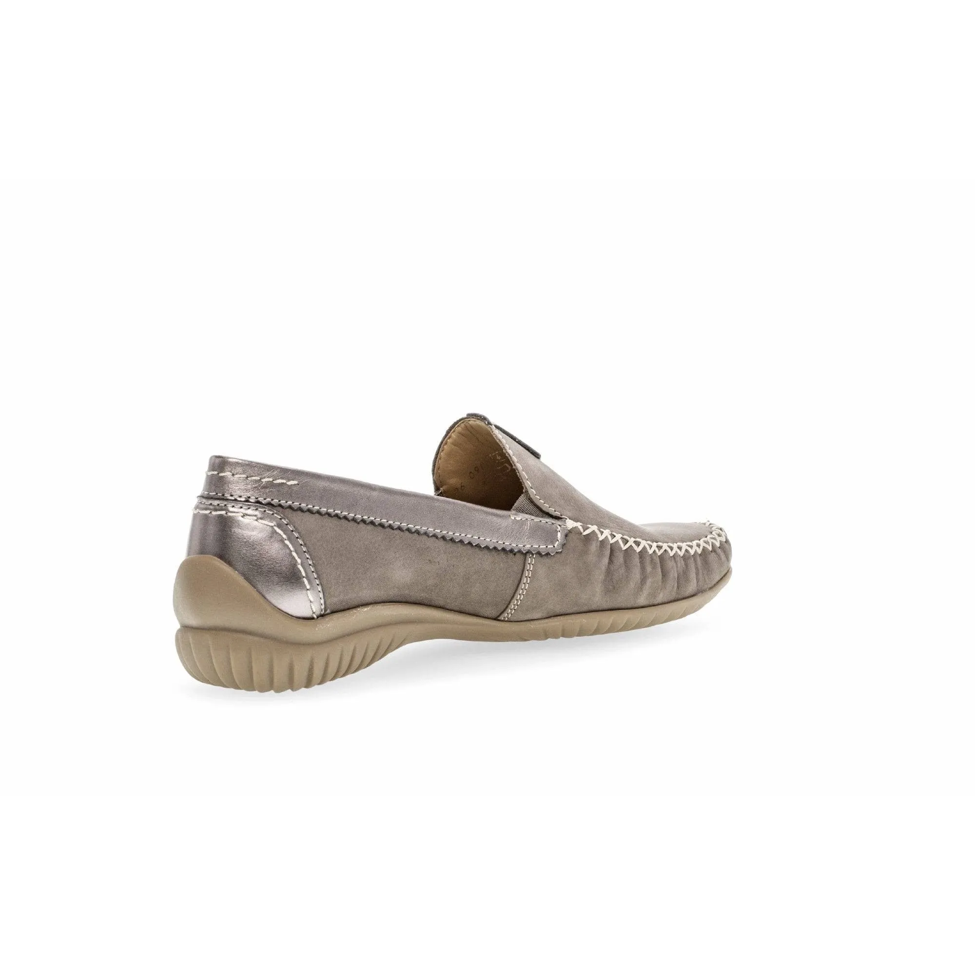 Gabor 46.090.31 California Ladies Grey Leather Slip On Shoes