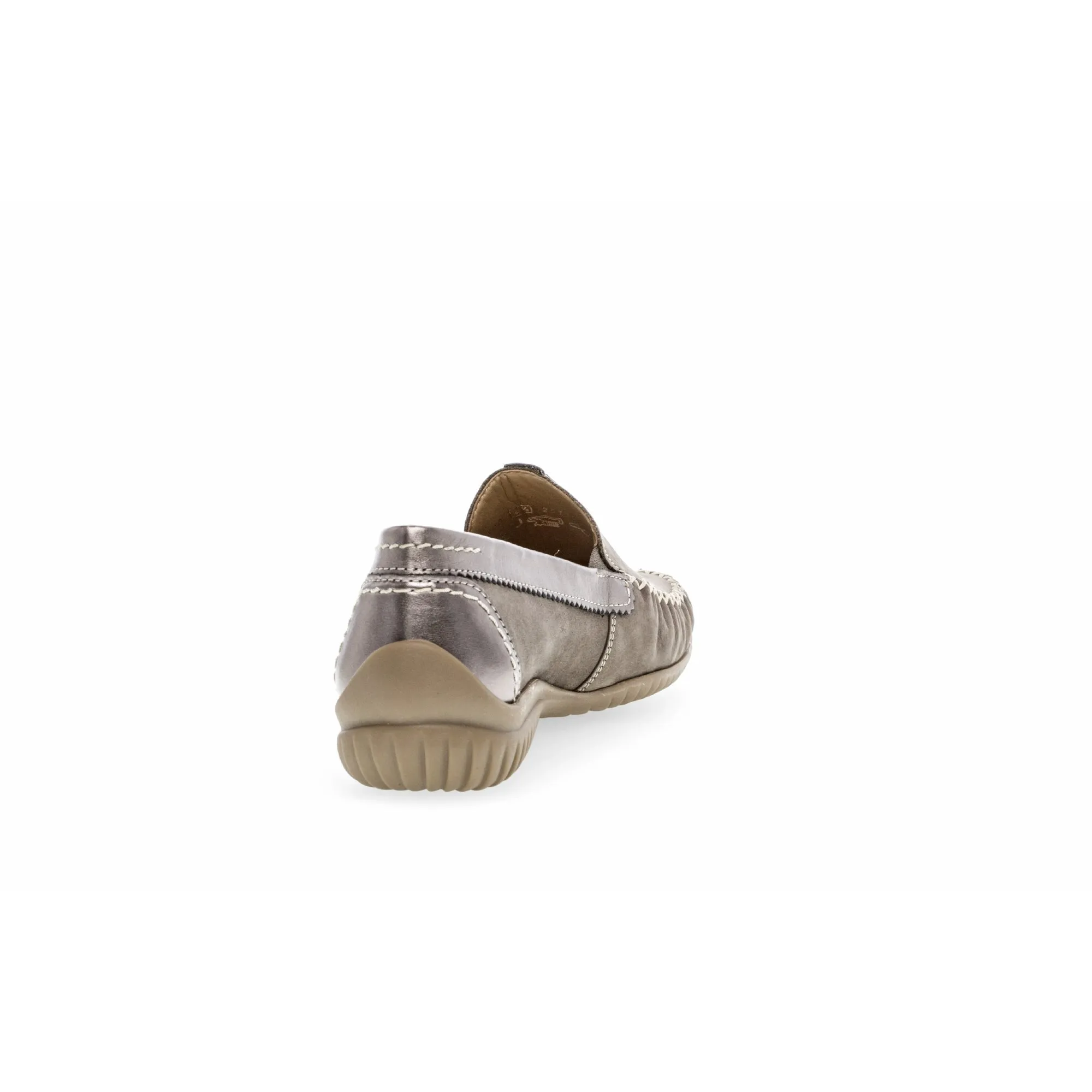 Gabor 46.090.31 California Ladies Grey Leather Slip On Shoes
