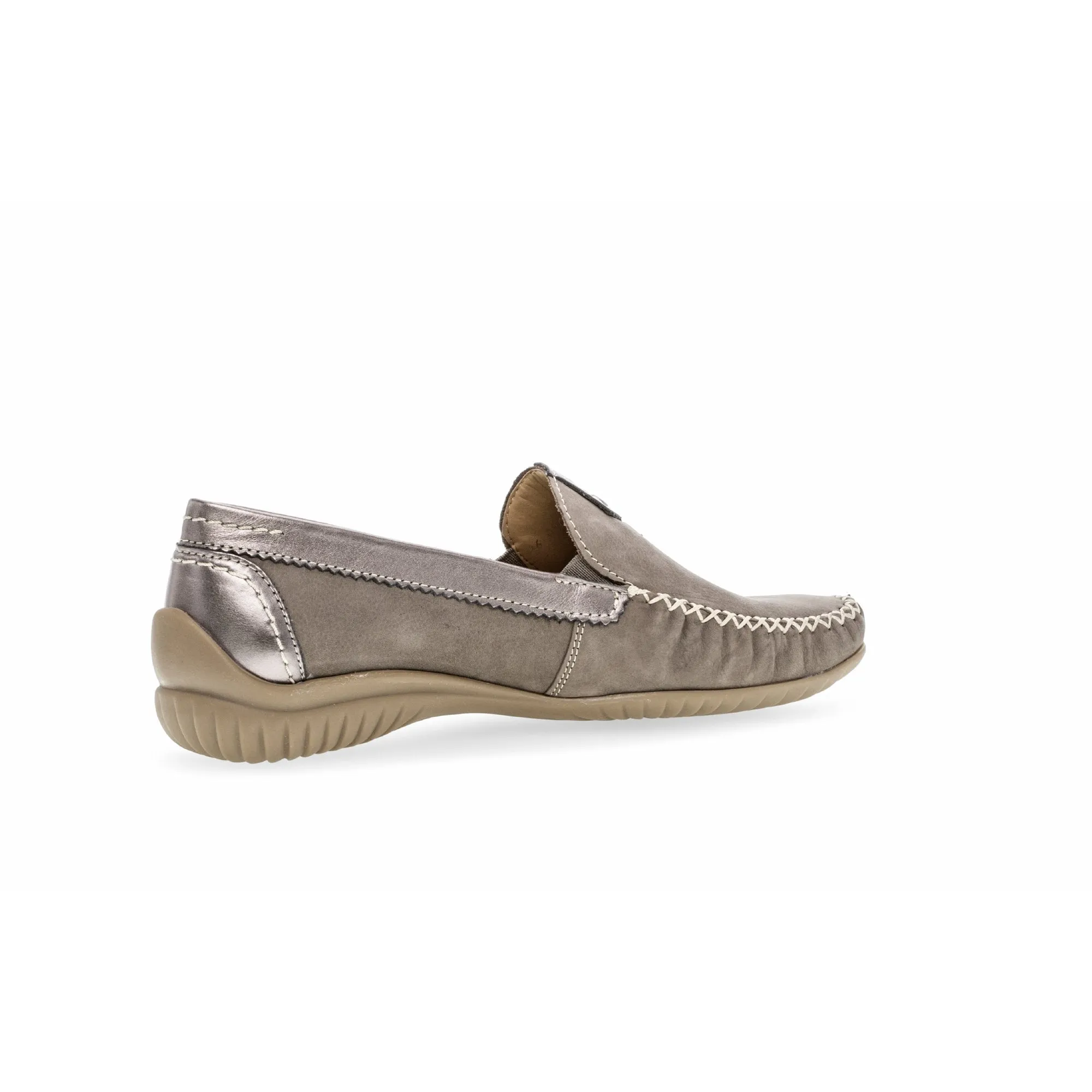 Gabor 46.090.31 California Ladies Grey Leather Slip On Shoes