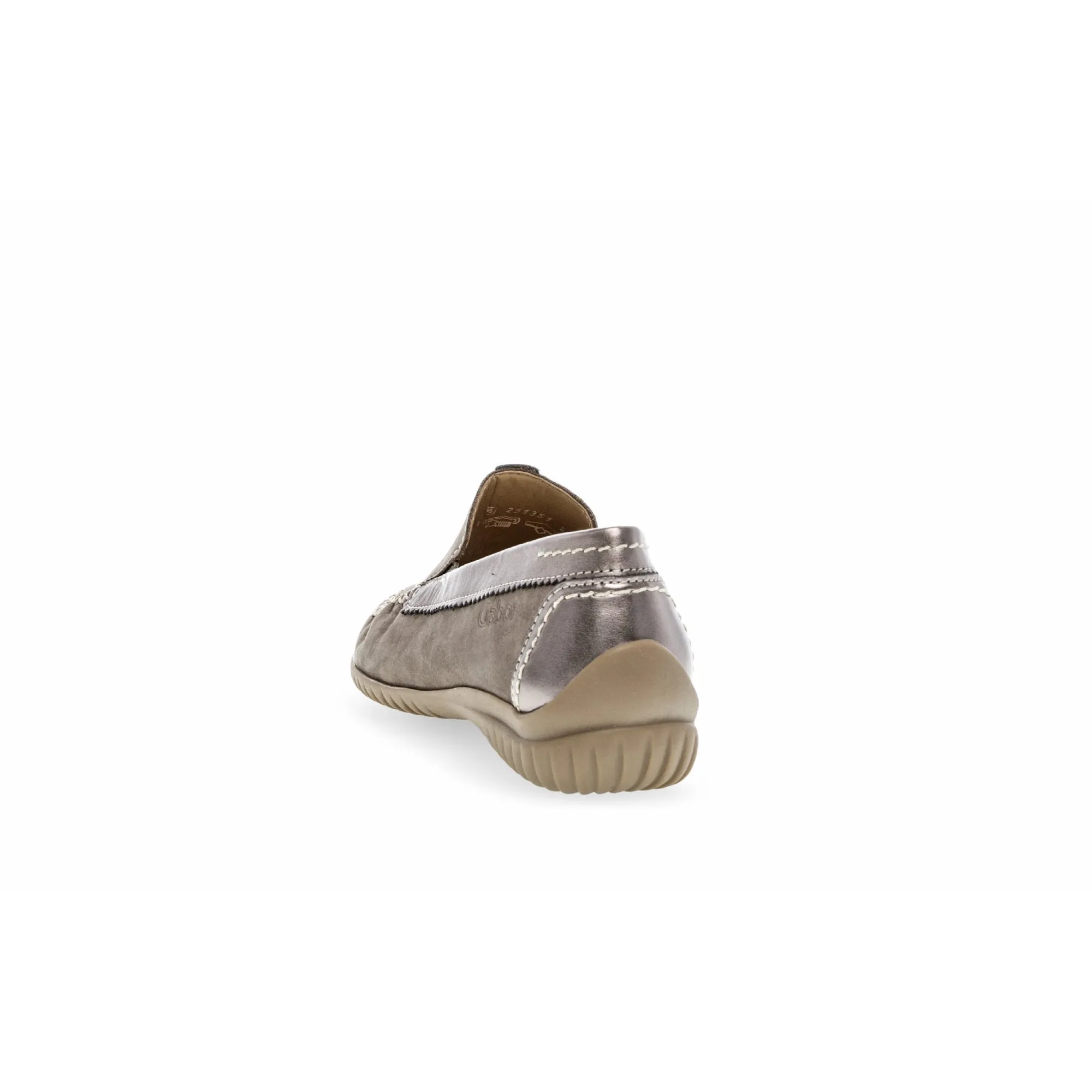 Gabor 46.090.31 California Ladies Grey Leather Slip On Shoes