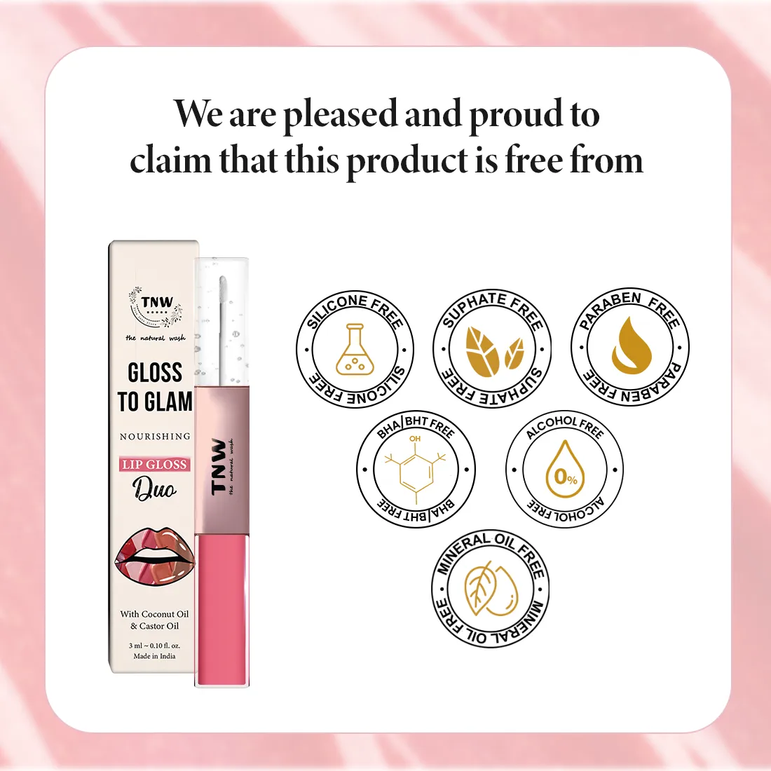 Gloss to Glam Nourishing Lip Gloss Duo for Shiny Lips @ 1 (Paytm Exclusive)