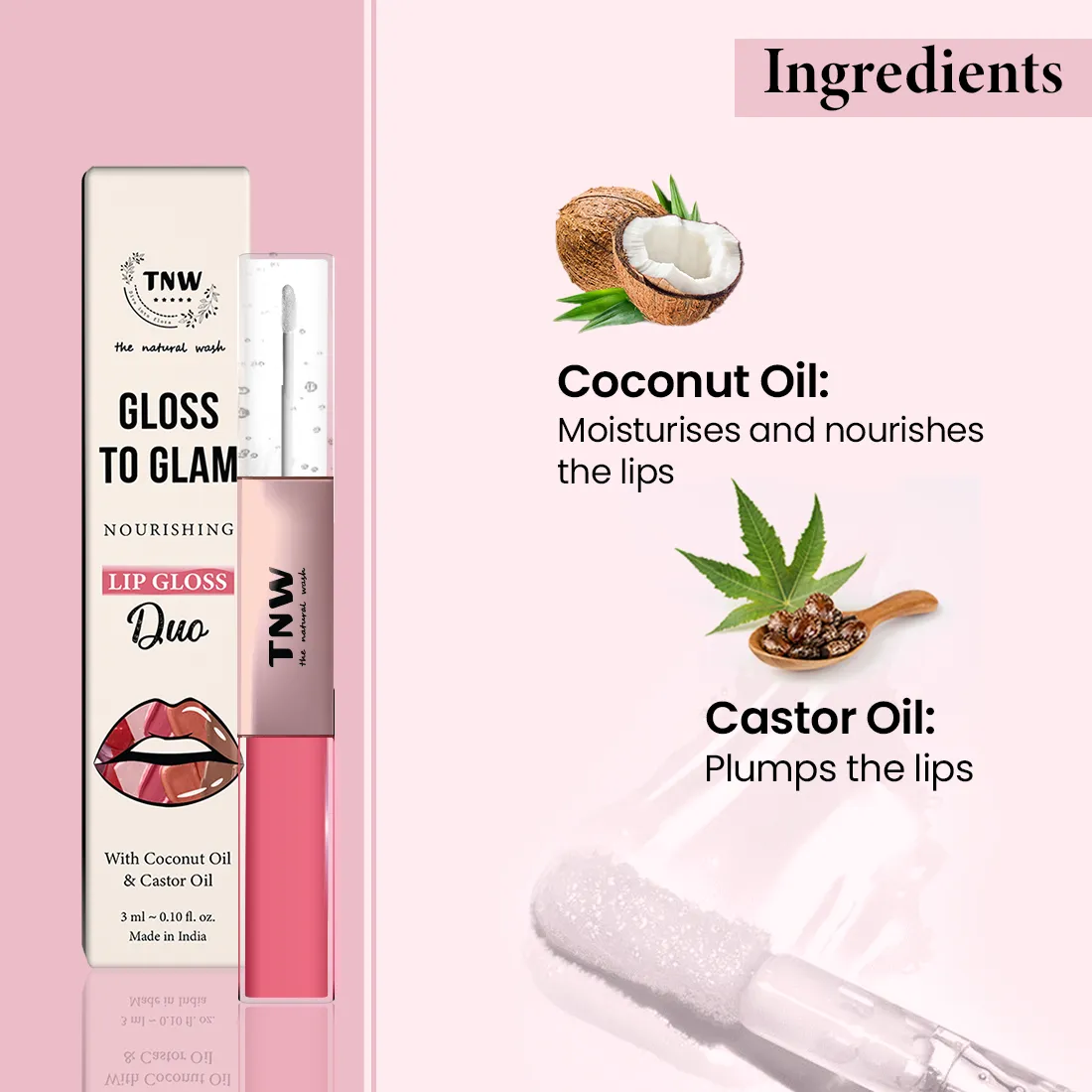 Gloss to Glam Nourishing Lip Gloss Duo for Shiny Lips @ 1 (Paytm Exclusive)