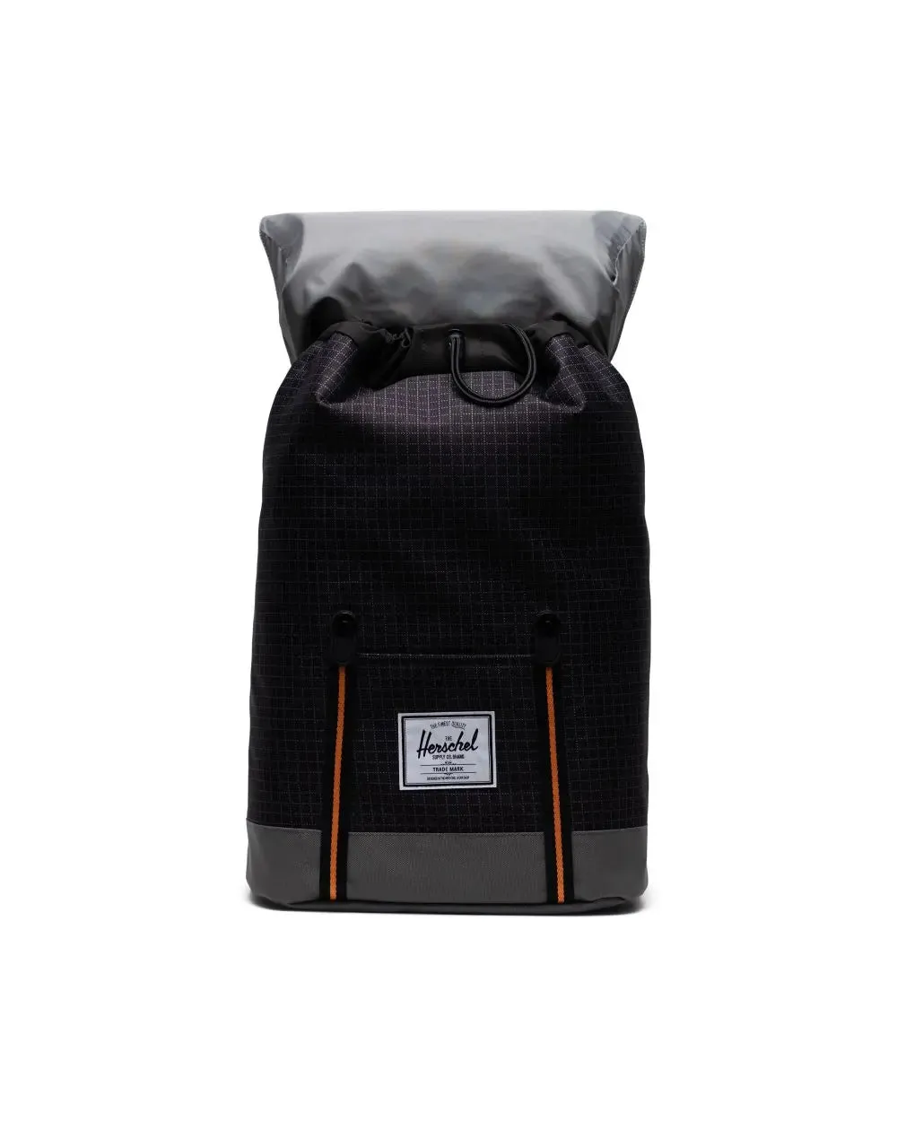 Herschel Retreat Backpack 19.5L - Black Grid/Gargoyle/Sun Orange