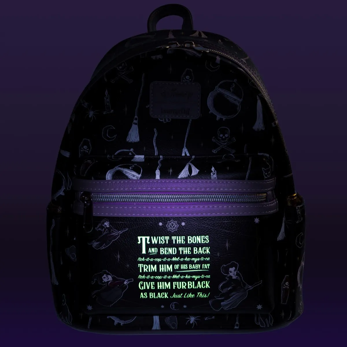 Hocus Pocus Glow-in-the-Dark Spell Mini-Backpack - Entertainment Earth Exclusive