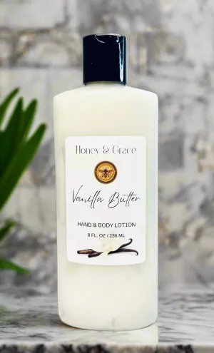 Honey and Grace Hydrating Vanilla Butter Hand and Body Lotion 8oz