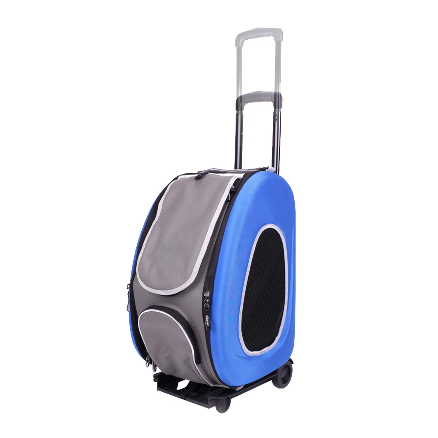 Ibiyaya 5-in-1 Combo Eva Pet Carrier & Stroller Royal Blue
