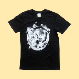 IMPERFECT Pinecone & Chickadee Moon Tee - LARGE