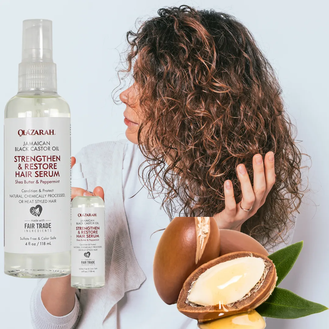 Jamaican Black Castor Oil Strengthen & Restore Hair Oil Serum - Natural Growth, Repair, and Shine Treatment, (Lot of 2)