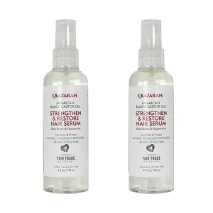 Jamaican Black Castor Oil Strengthen & Restore Hair Oil Serum - Natural Growth, Repair, and Shine Treatment, (Lot of 2)