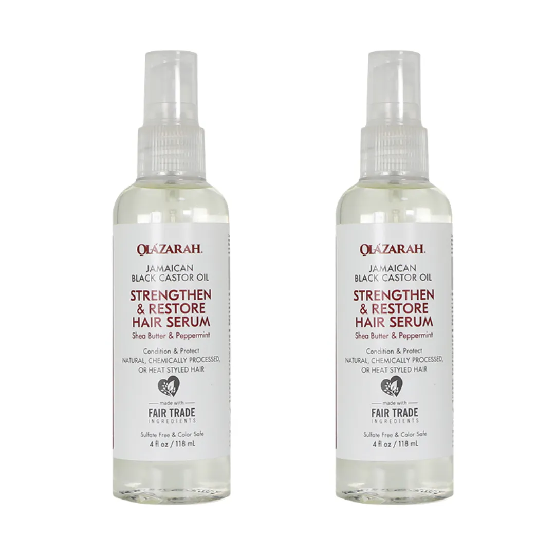Jamaican Black Castor Oil Strengthen & Restore Hair Oil Serum - Natural Growth, Repair, and Shine Treatment, (Lot of 2)