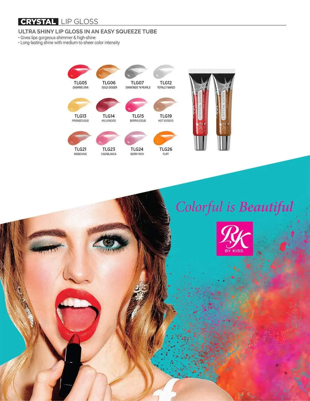 KISS Ruby Kisses Crystal Shine Lip Gloss (TLG19 - Hot Voodoo)