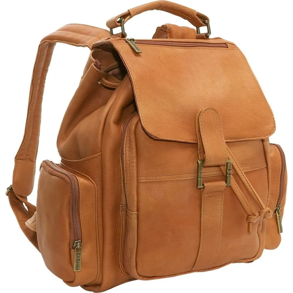 Leather Classic Multi Pocket Backpack