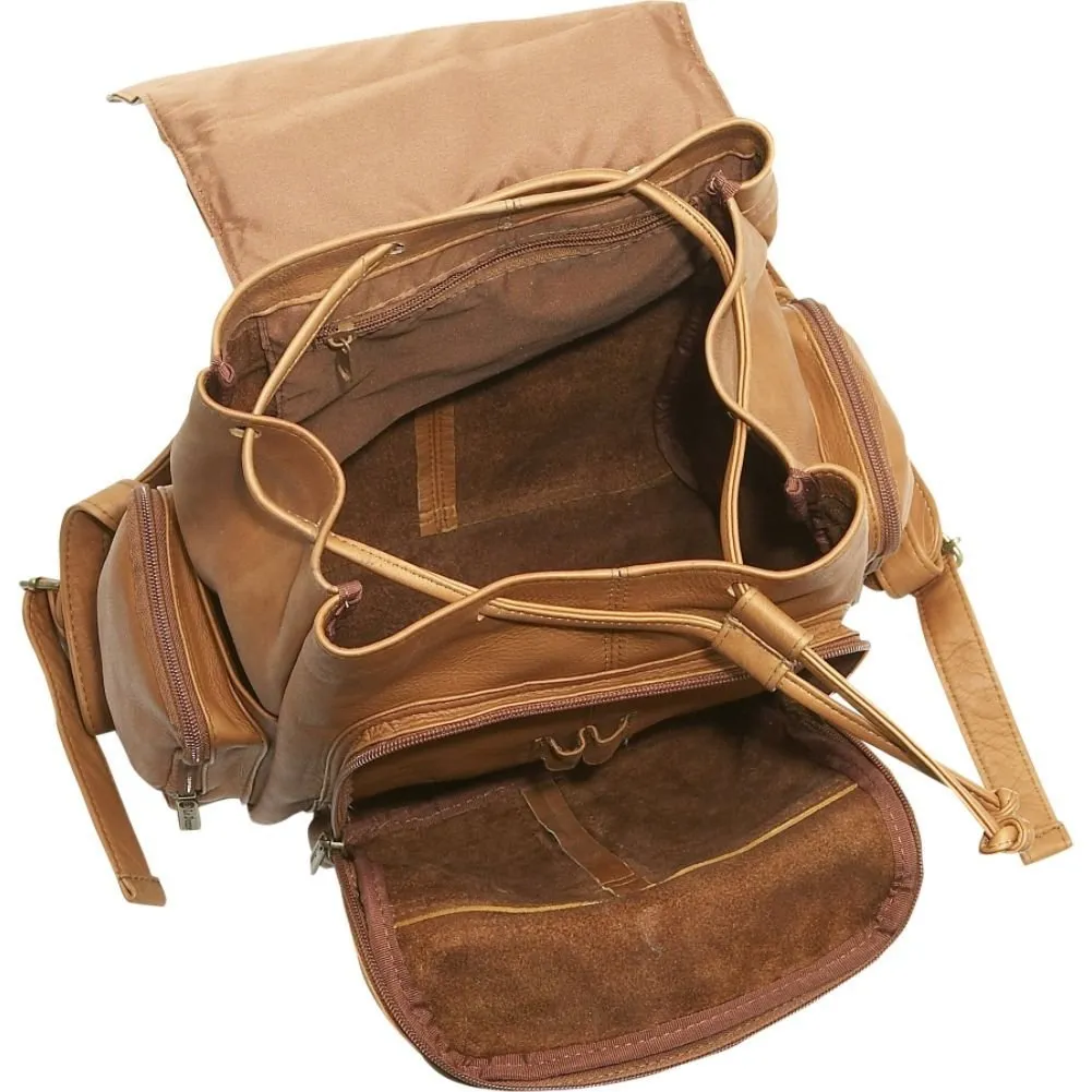 Leather Classic Multi Pocket Backpack