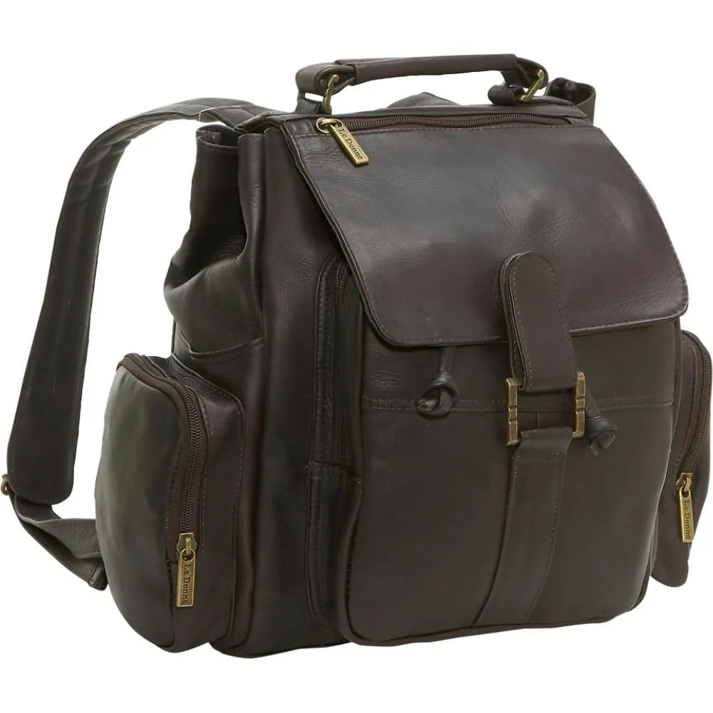 Leather Classic Multi Pocket Backpack