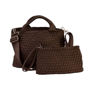 Lily Woven Neoprene Tote with Pouch