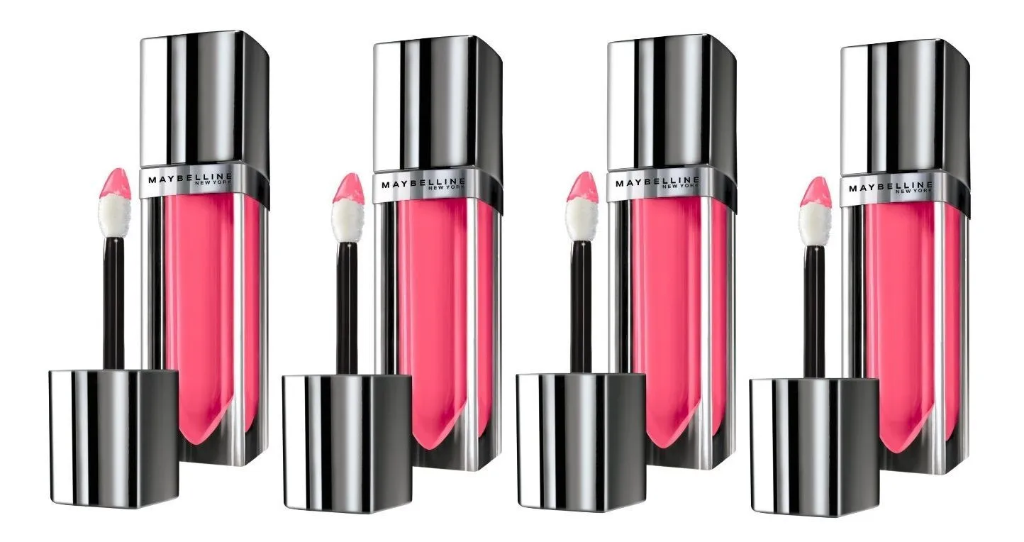 Lot of 4 - Maybelline Color Sensational Elixir Lip Gloss 075 Fuchsia Flourish
