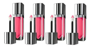 Lot of 4 - Maybelline Color Sensational Elixir Lip Gloss 075 Fuchsia Flourish