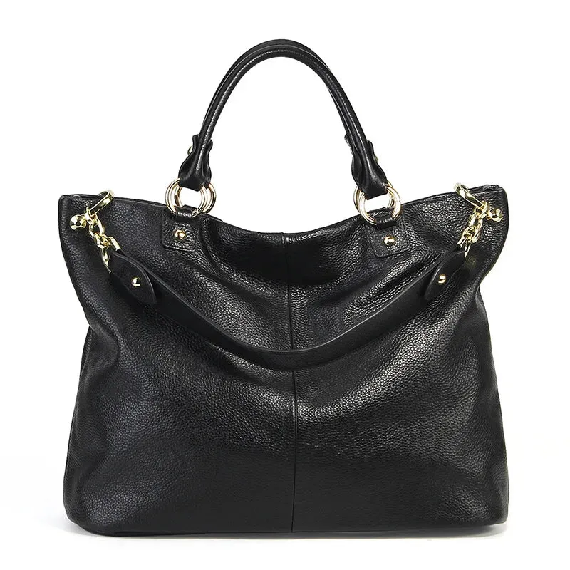 Luxury Cowhide Large Capacity Shoulder Bag