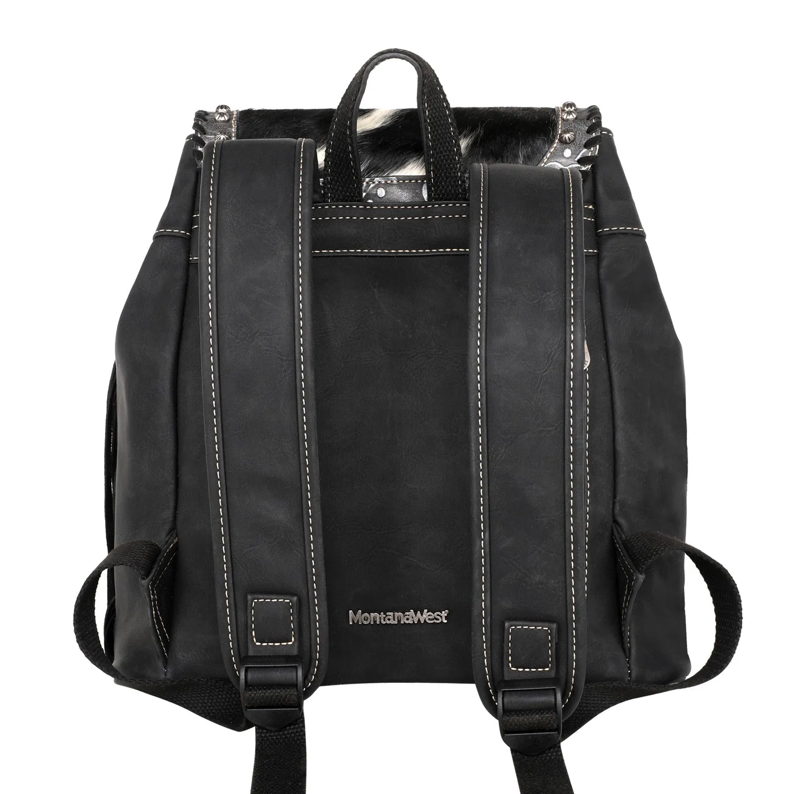 Montana West Aztec Fringe Cowhide Backpack Set