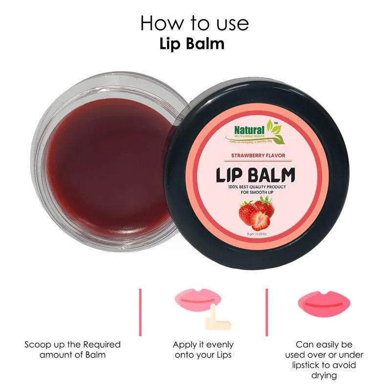 Natural Health and Herbal products Tropical Fruit Delight: Strawberry-Maroon Tinted Balm Everyday Glam Bright Lip 12 Hrs Miniaturization, Long Lasting, Romantic, Kissable, Smooth Enriched, LipCare- 8g