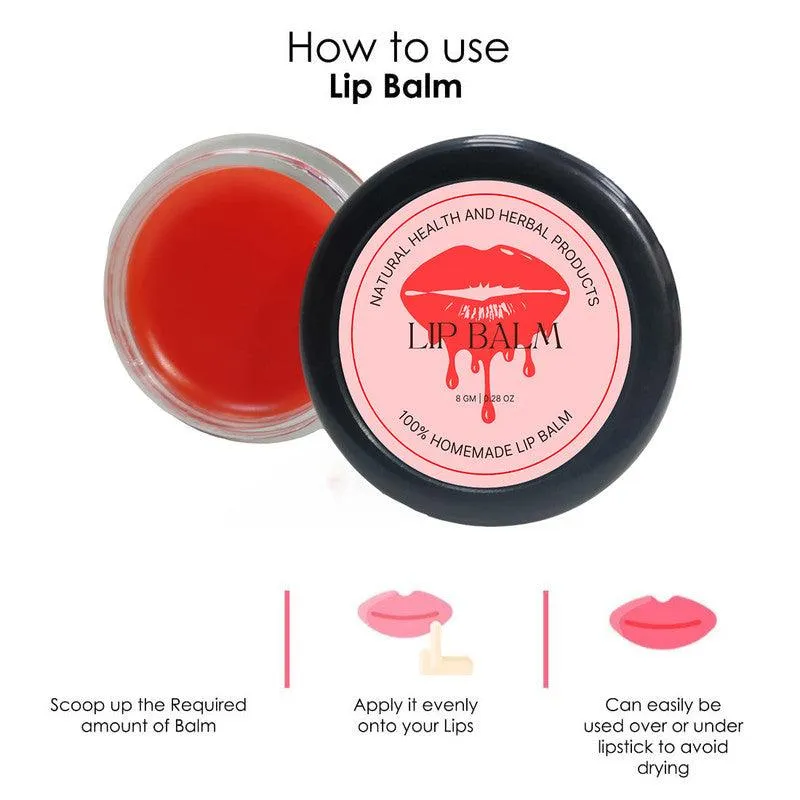 Natural Health and Herbal products Water-Melon Crush Lip Butter: Bursting with Fruitiness Bright Lips Long Lasting 12 Hrs Miniaturization, Long Lasting, Romantic, Kissable, Smooth Enriched, Care- 8g