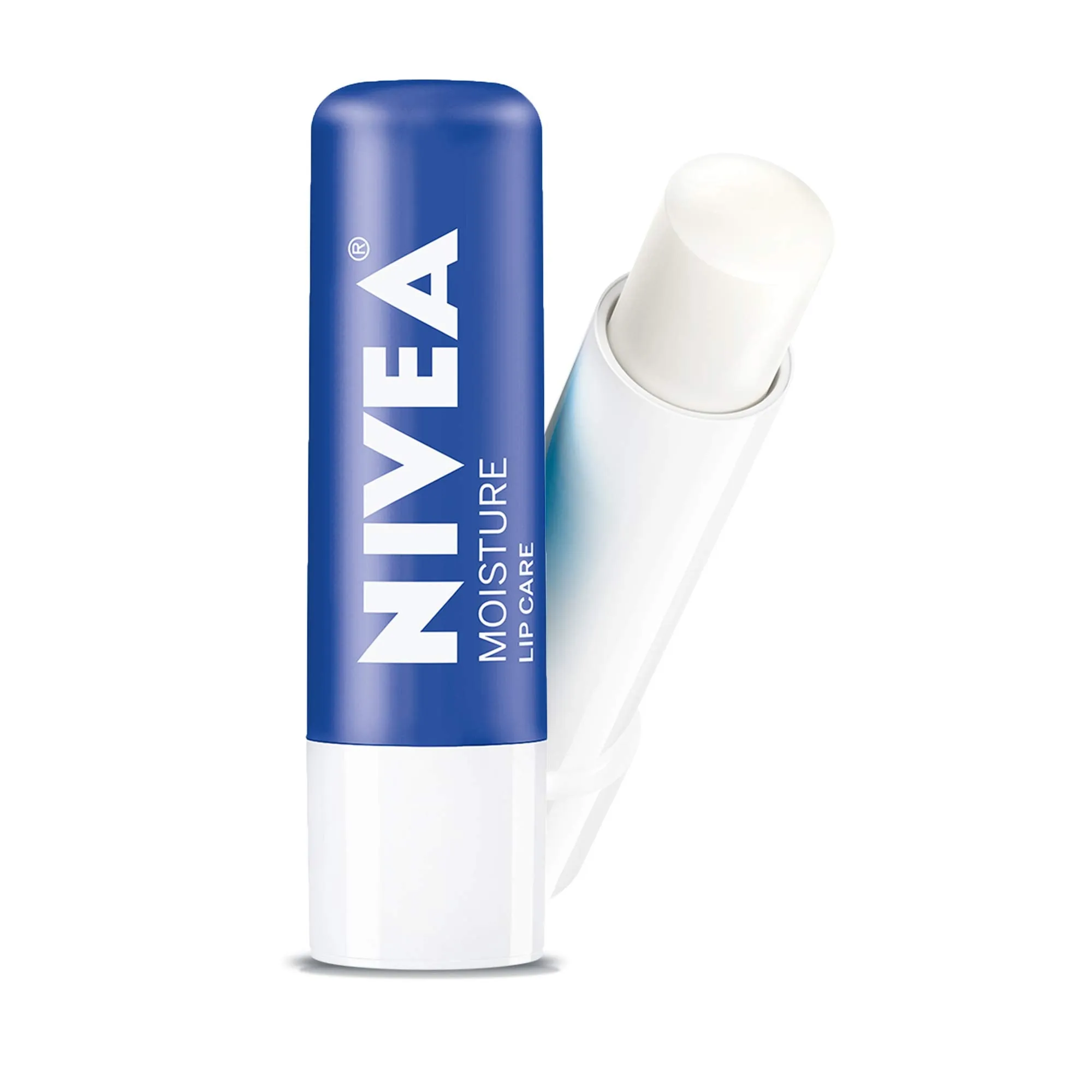 NIVEA Moisture Lip Care, Lip Balm Stick with Shea Butter, Jojoba Oil and Avocado Oil, 0.17 Oz, Pack of 4