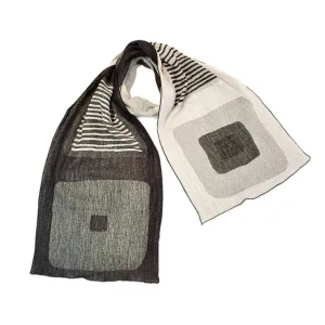 NUNO Scarf: "Stain" (White/Black)
