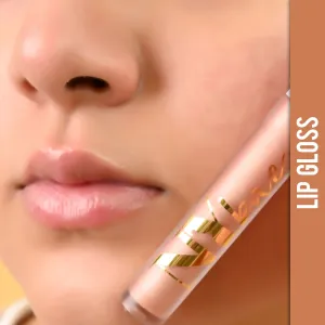 NY Bae Gloss Getter Lip Gloss - Nude Longan 06 (2.8 ml) | Nude | Satin Glossy Finish | Rich Colour Payoff | Lightweight | Non-Sticky | Multipurpose