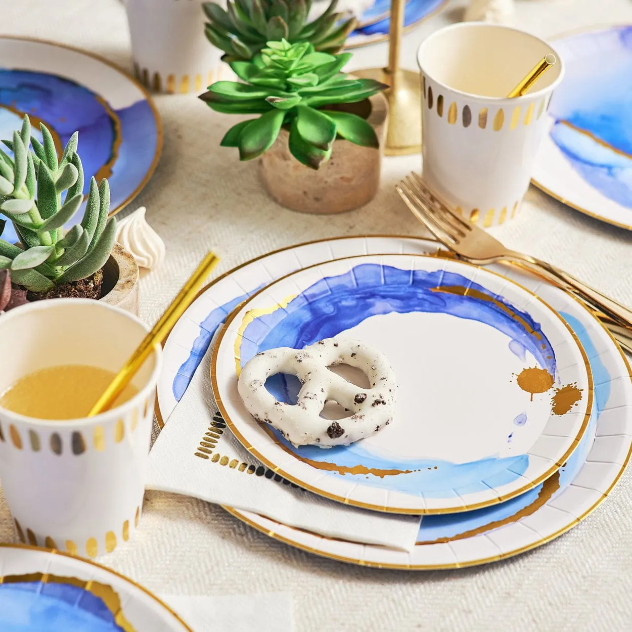 Ocean Watercolour Large Plates x 10