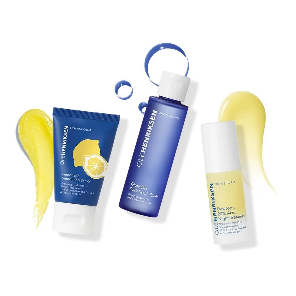 OLEHENRIKSEN ACIDS DONE BRIGHT SMOOTHING SKINCARE SET