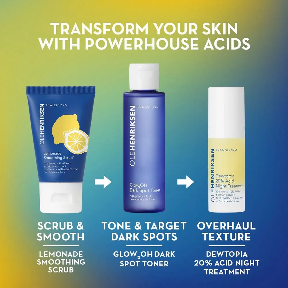 OLEHENRIKSEN ACIDS DONE BRIGHT SMOOTHING SKINCARE SET