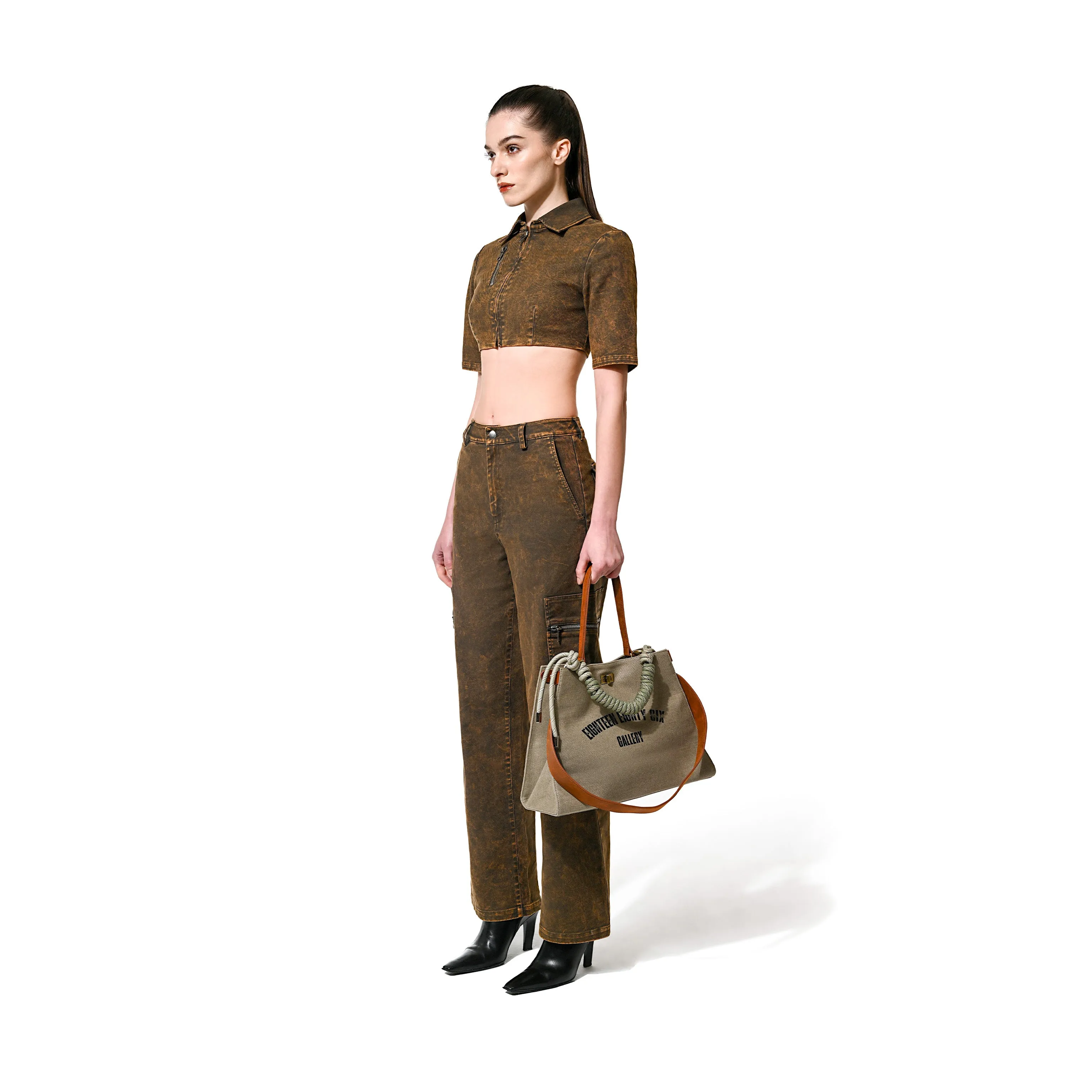 OVER DYE WORKWEAR PANTS - CARAMEL