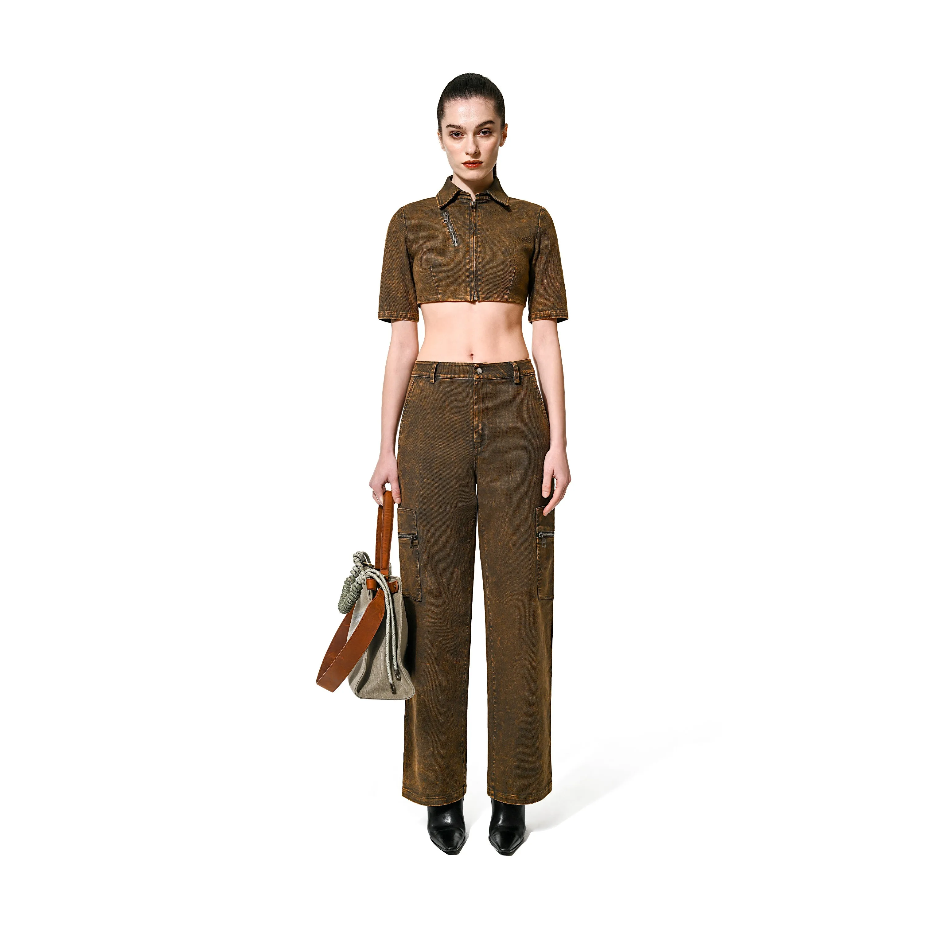 OVER DYE WORKWEAR PANTS - CARAMEL