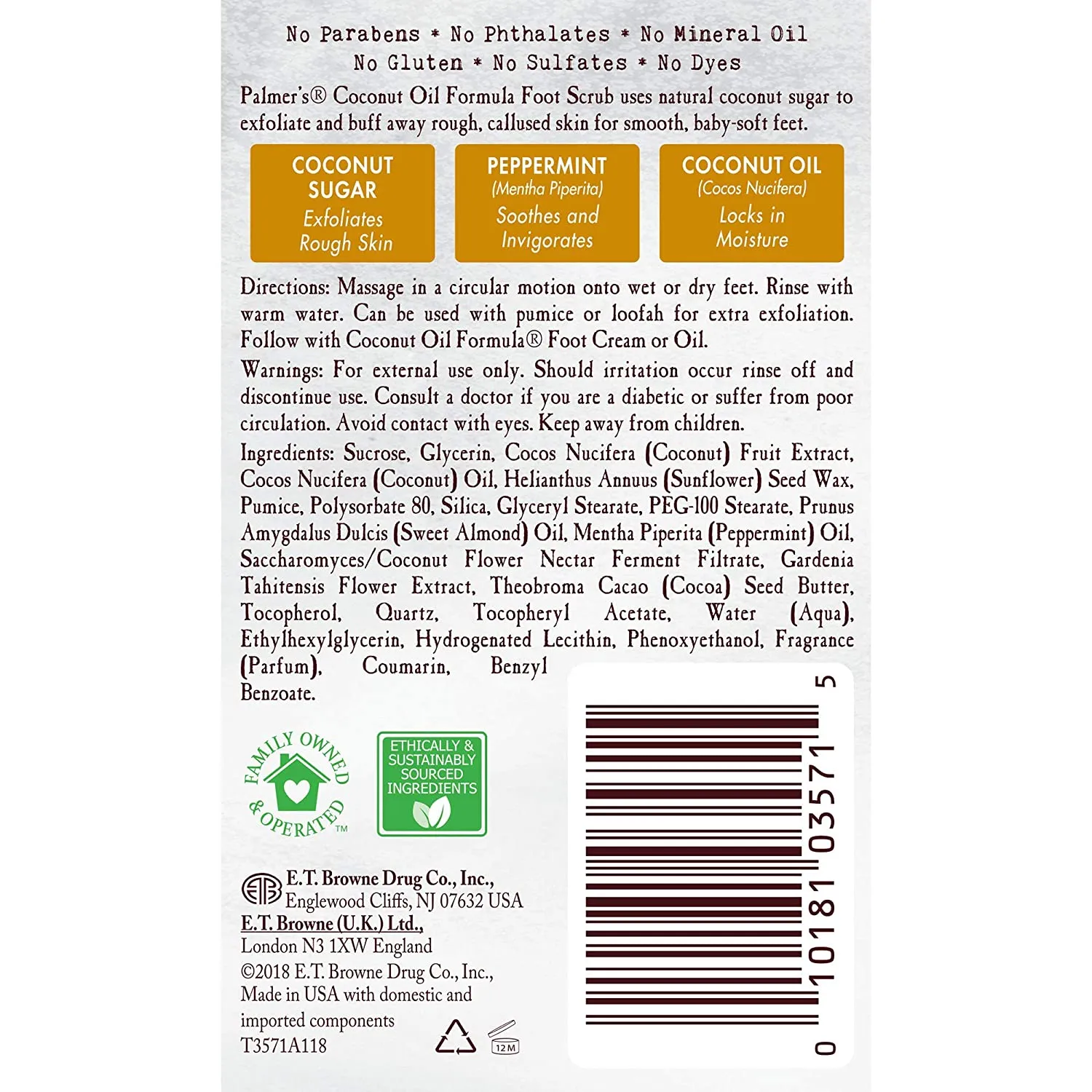 Palmer's Coconut Oil Formula Coconut Sugar Foot Scrub, 2.1 Ounce