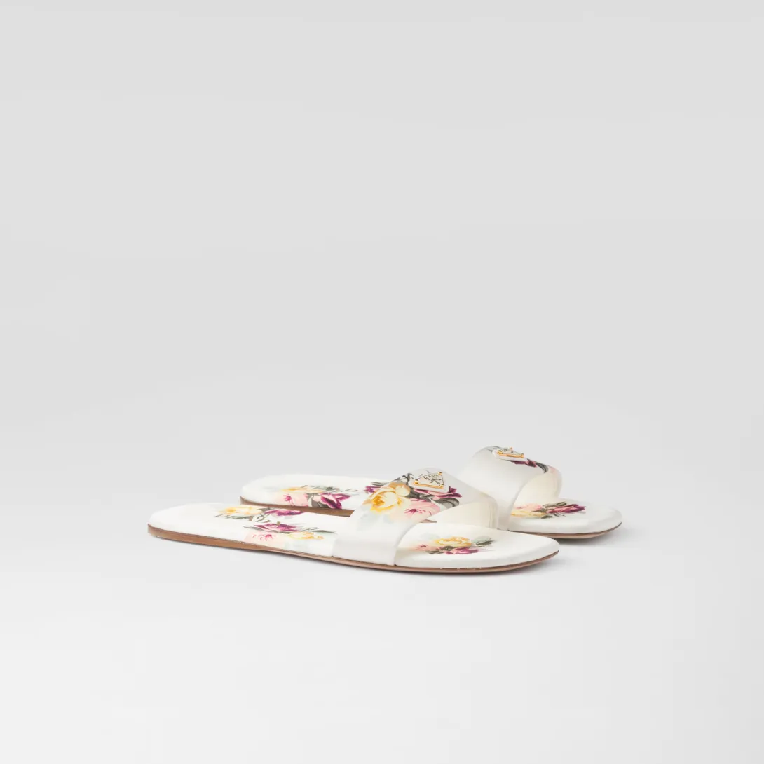 Printed satin slides