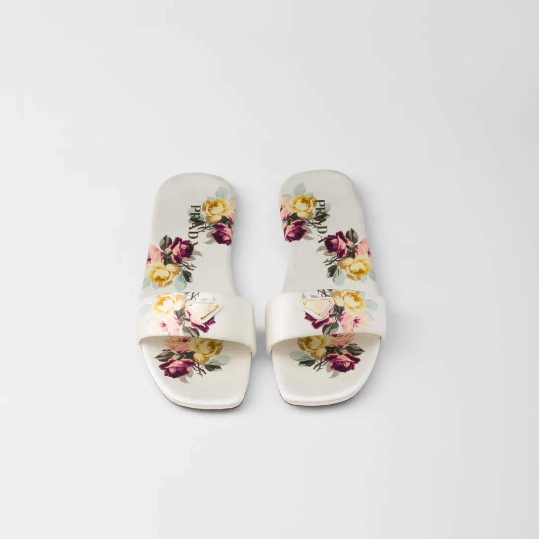 Printed satin slides