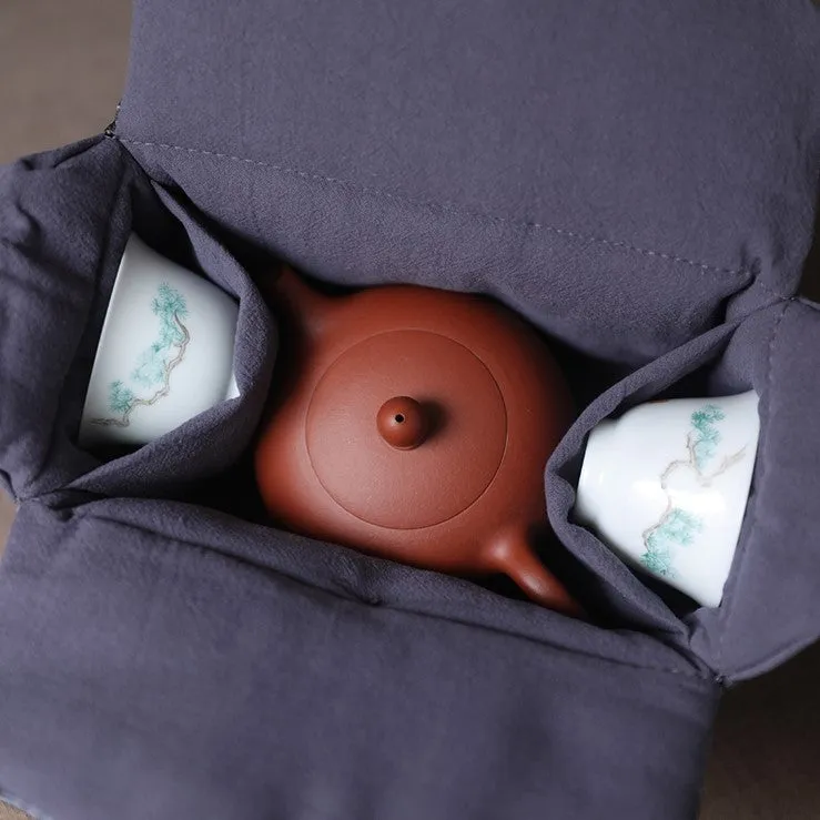"Wings and Wind" Cloth Carrying Case for Teapot & Cups