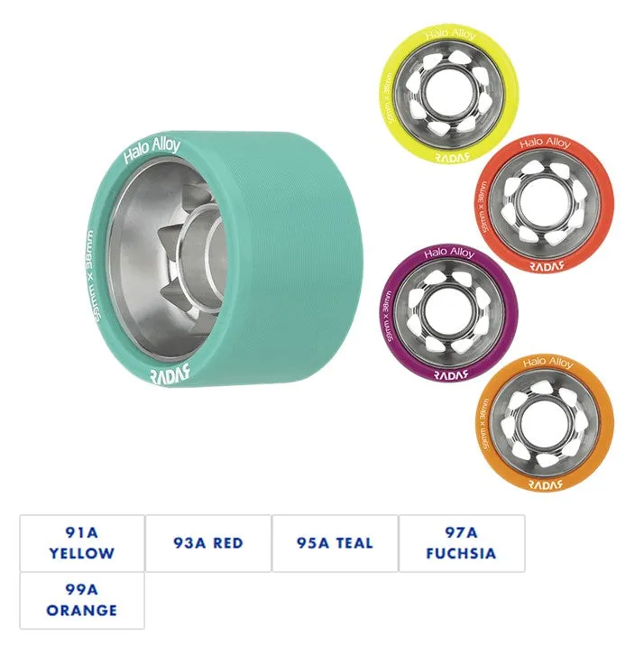 Radar Halo Alloy Wheels 95A - 4 pack