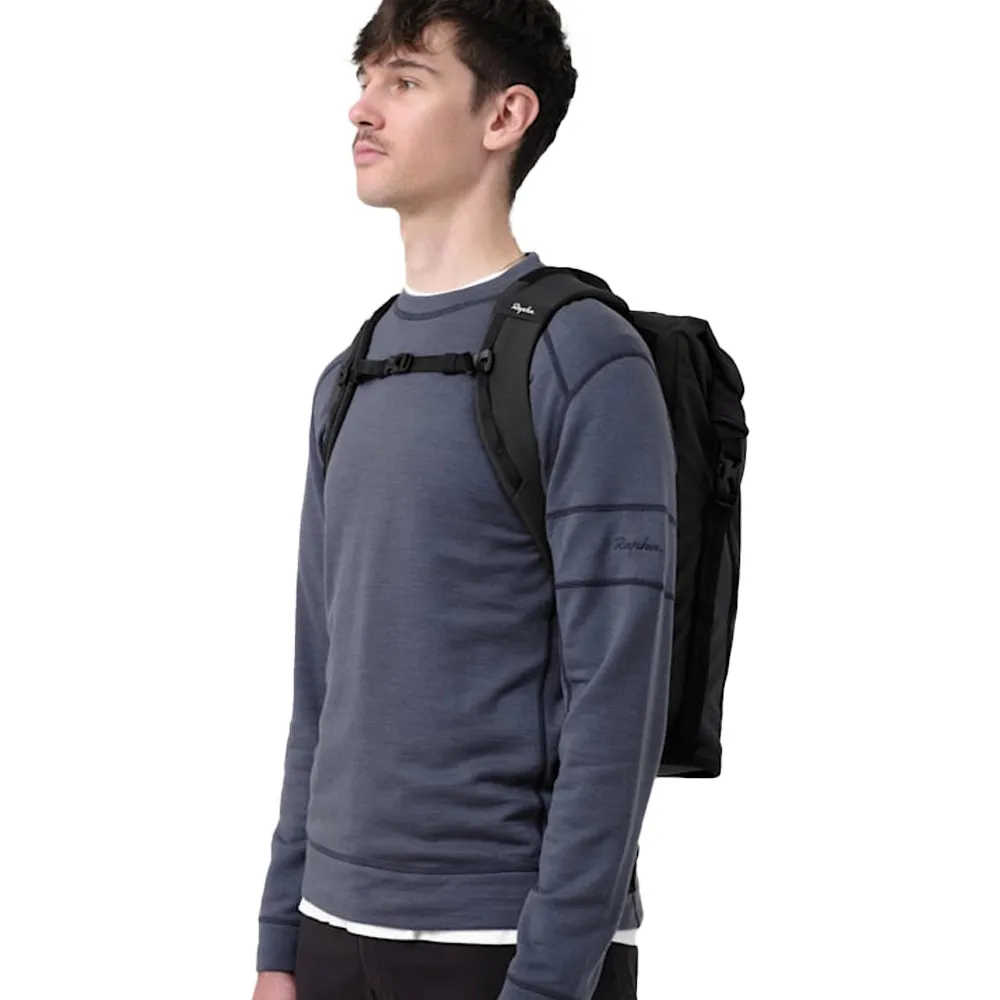 RAPHA Roll Top Backpack 20L - Black/Black