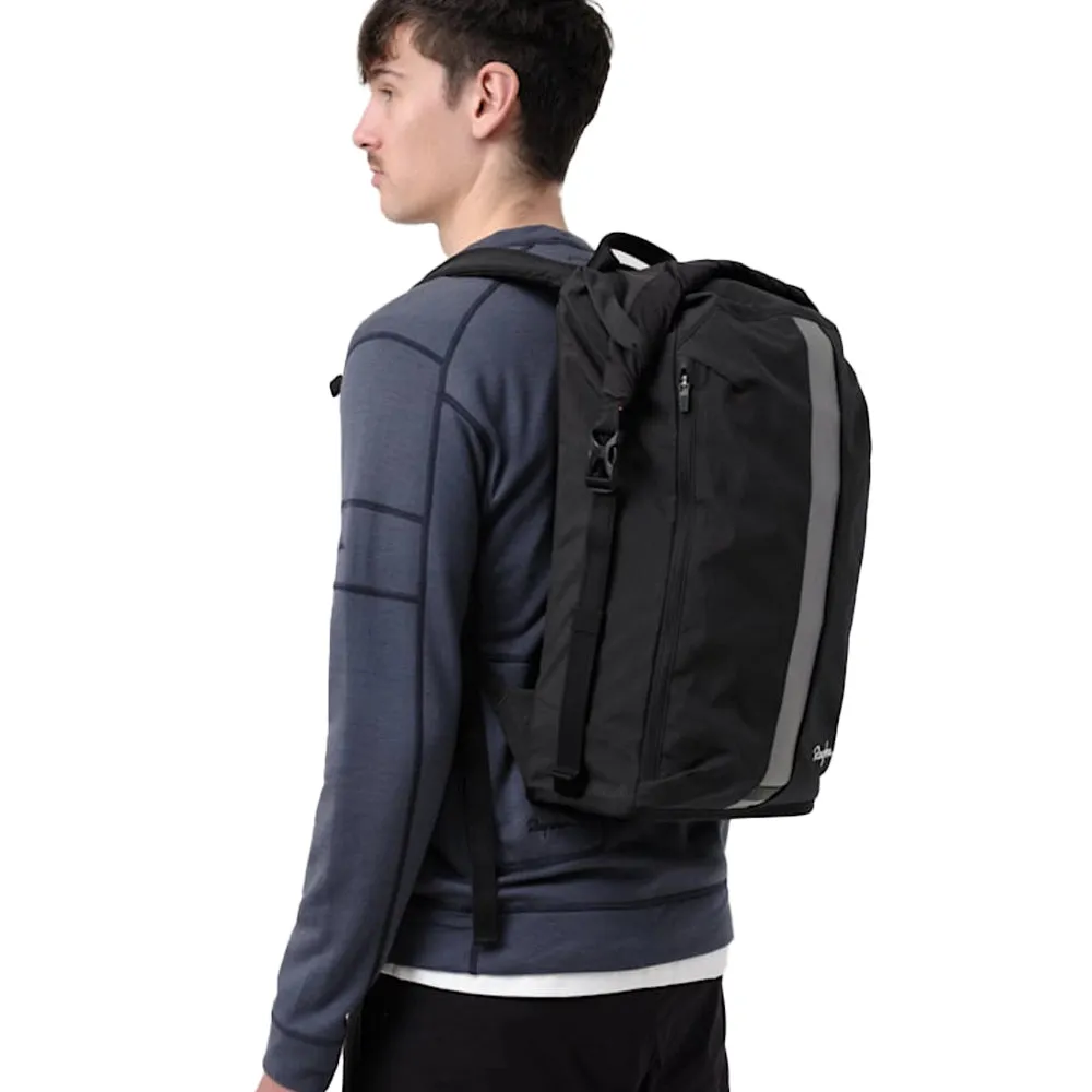 RAPHA Roll Top Backpack 20L - Black/Black