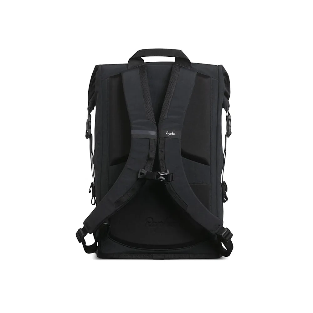 RAPHA Roll Top Backpack 20L - Black/Black