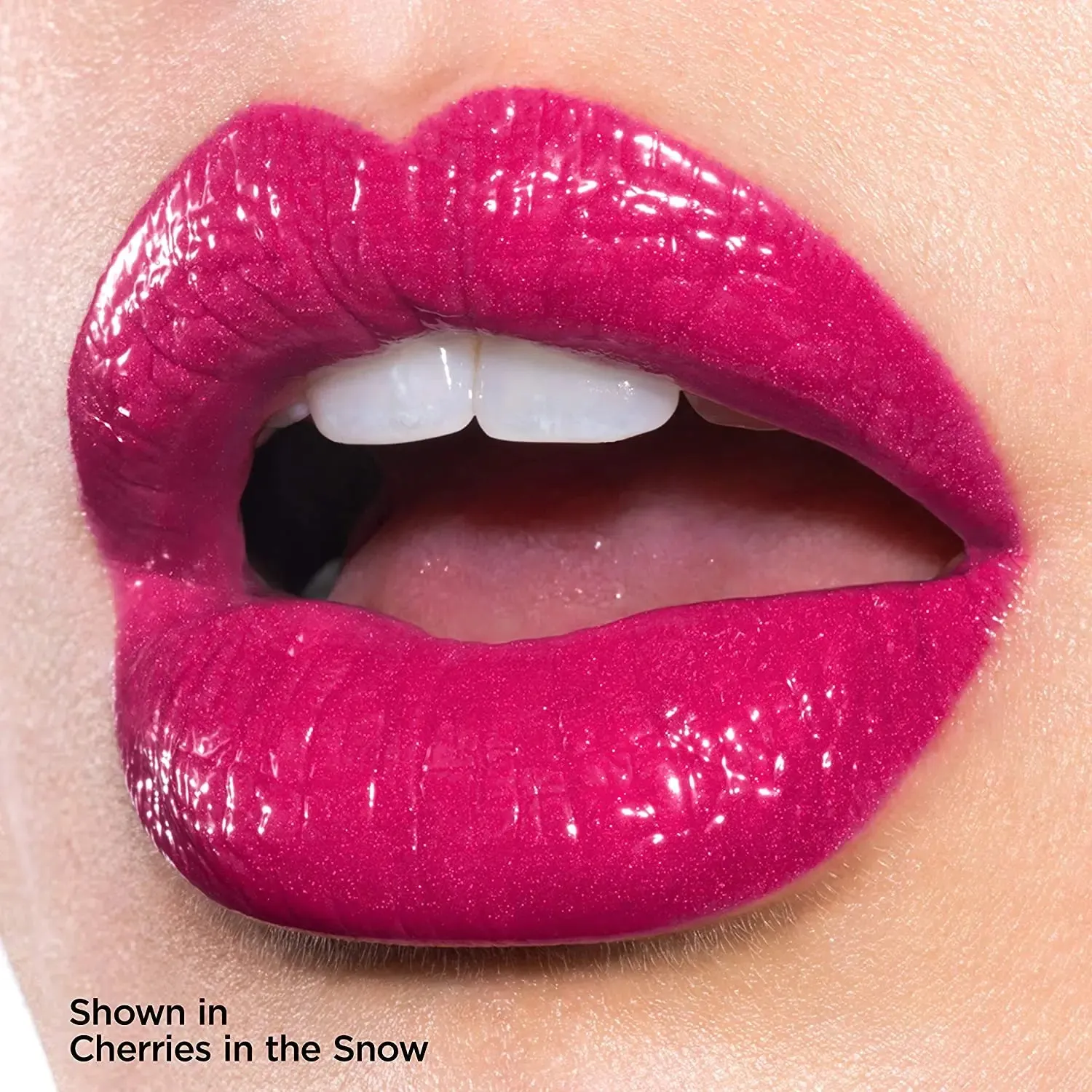 Revlon Super Lustrous Glass Shine Lipstick, Flawless Moisturizing Lip Color with Aloe, Hyaluronic Acid and Rose Quartz, Cherries in the Snow (004), 0.15 oz