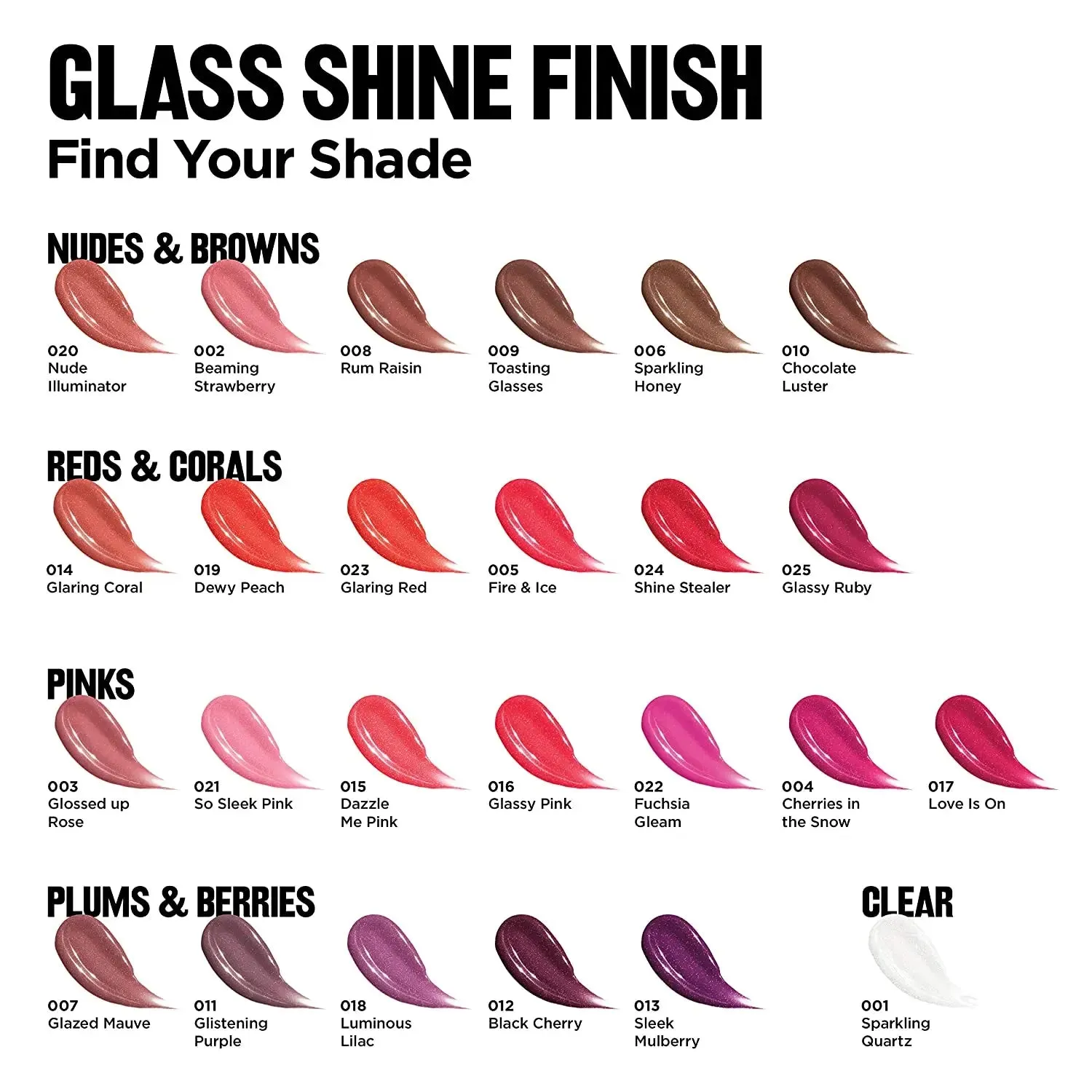Revlon Super Lustrous Glass Shine Lipstick, Flawless Moisturizing Lip Color with Aloe, Hyaluronic Acid and Rose Quartz, Cherries in the Snow (004), 0.15 oz
