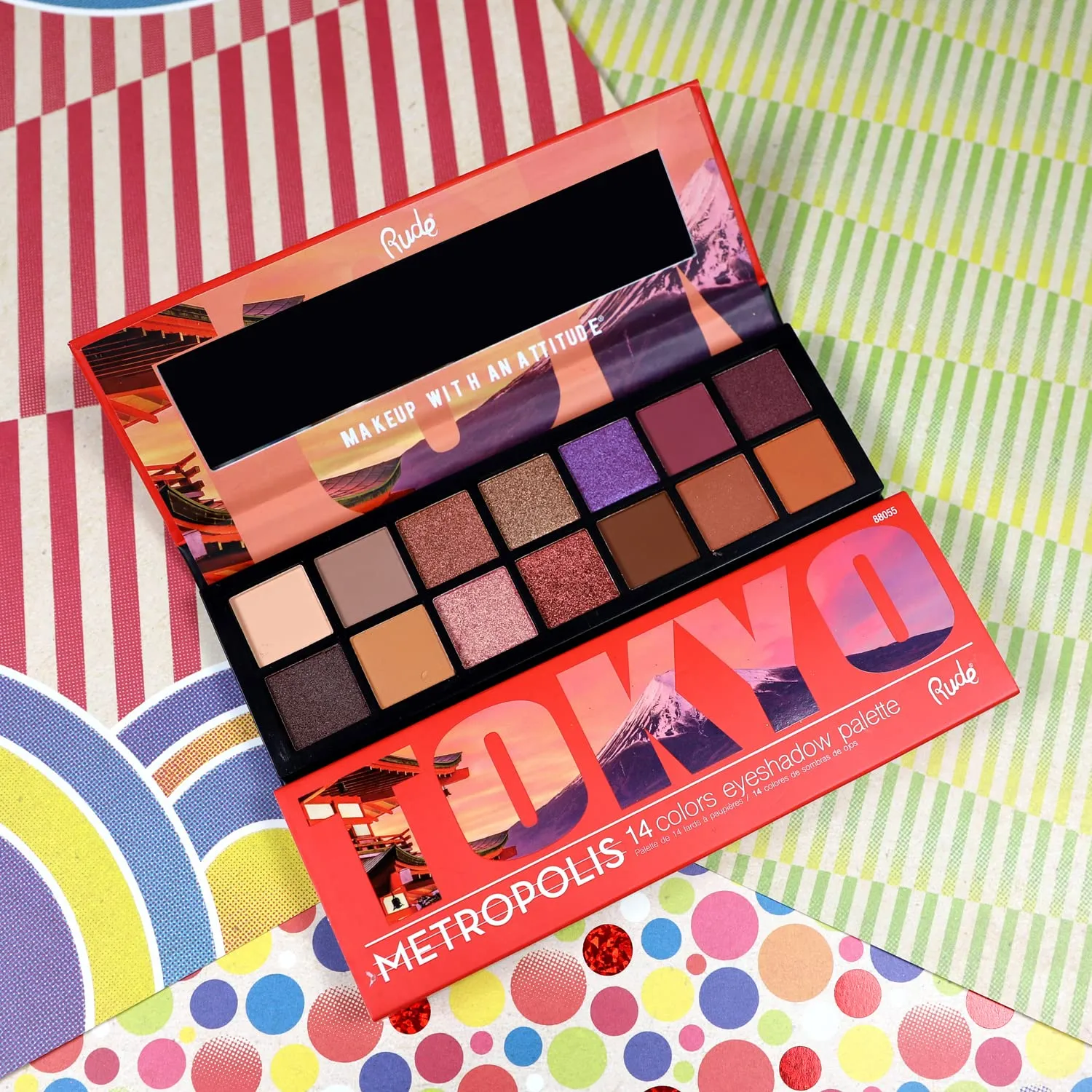 RUDE Metropolis 14 Color Eyeshadow Palette