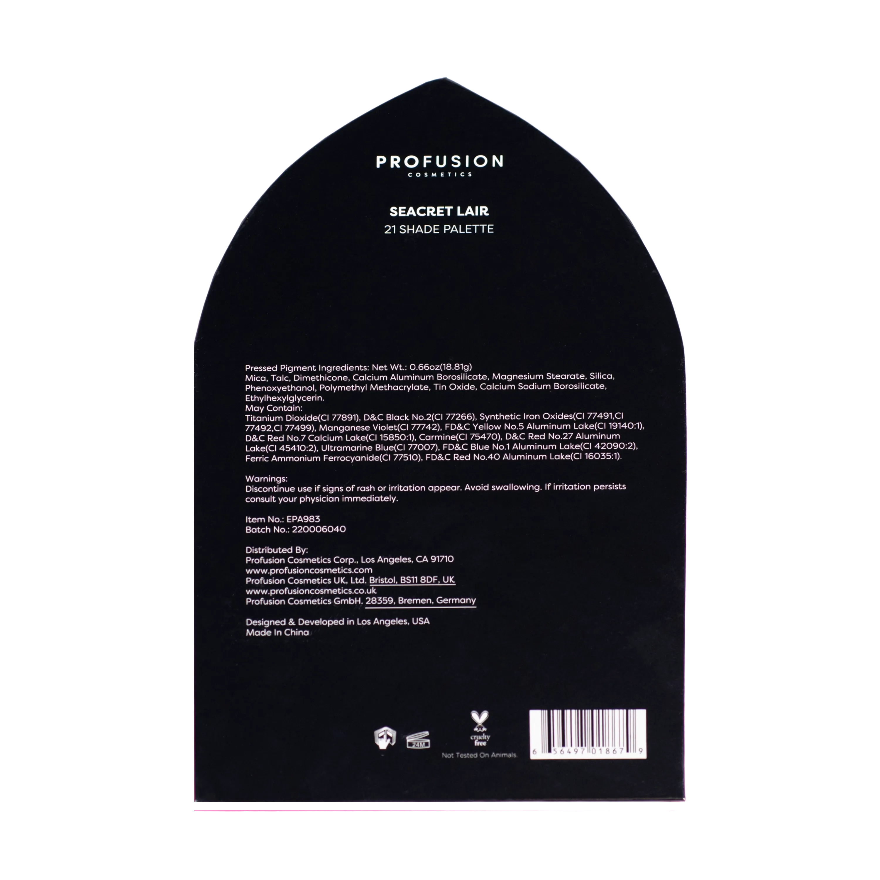SEACRET LAIR EYESHADOW PALETTE