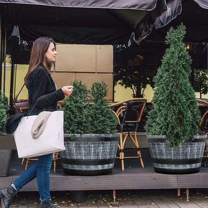 SG Traders™ Large Half Barrel Cask Planter