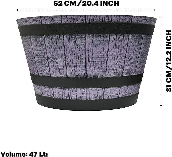 SG Traders™ Large Half Barrel Cask Planter